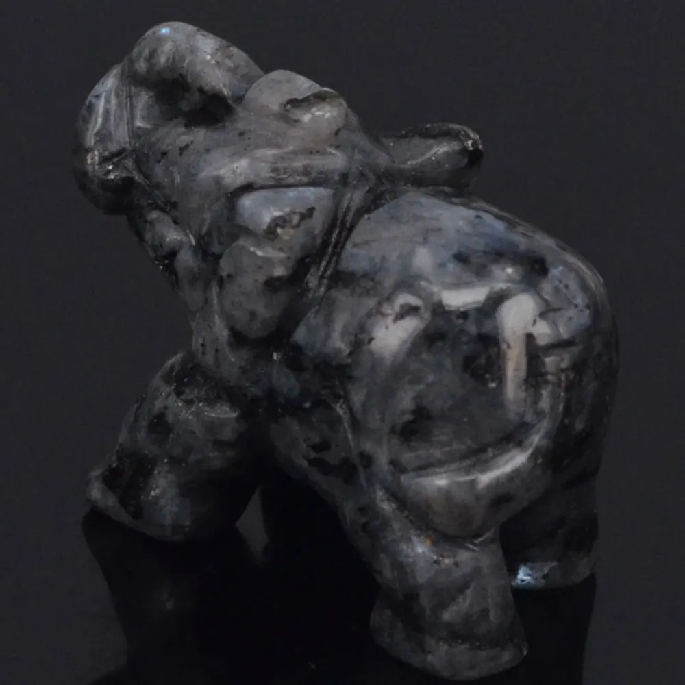 1 5 &quotLarvikite Лабрадорит слон резная Фигурка Камень Чакра исцеляющий камень reiki фэн