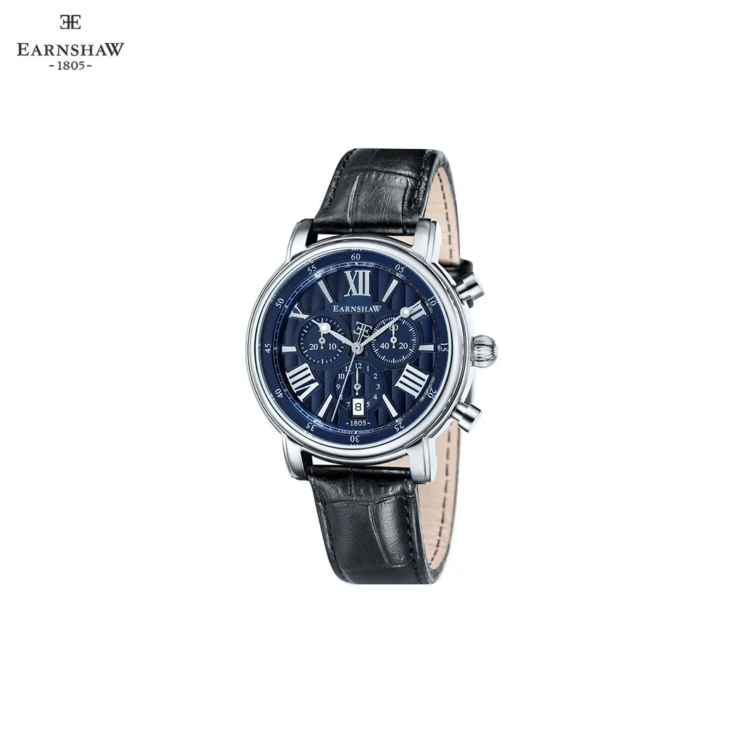 Наручные часы Earnshaw мужские с кварцевым хронографом на кожаном ремешке|Кварцевые