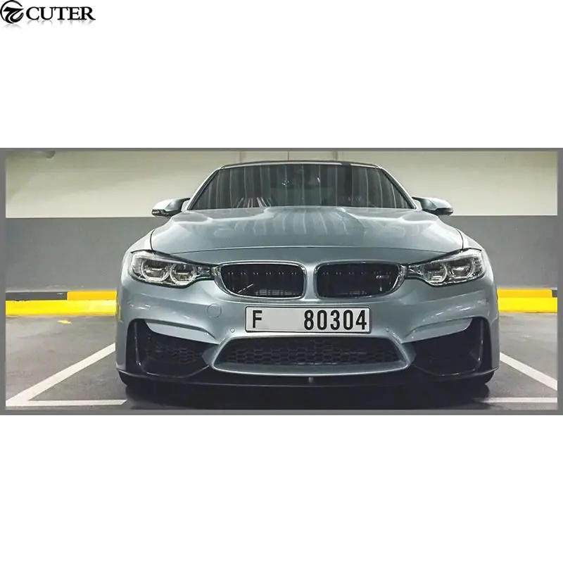 F82 M4 MP стиль углеродное волокно передняя губа автомобильный бампер спойлер для BMW
