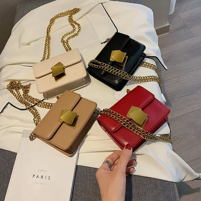 Корейская модная сумка через плечо на цепочке для женщин бренд класса люкс Messenger