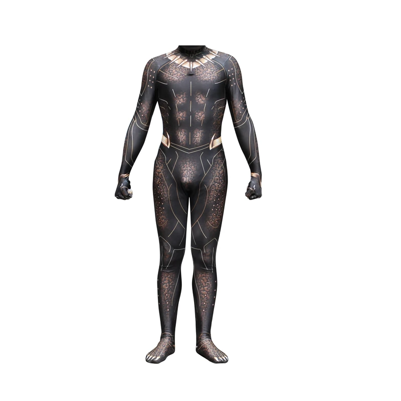 Хэллоуин Черная пантера Erik Killmonger Золотая Ягуар маска для косплея комбинезон Fanc