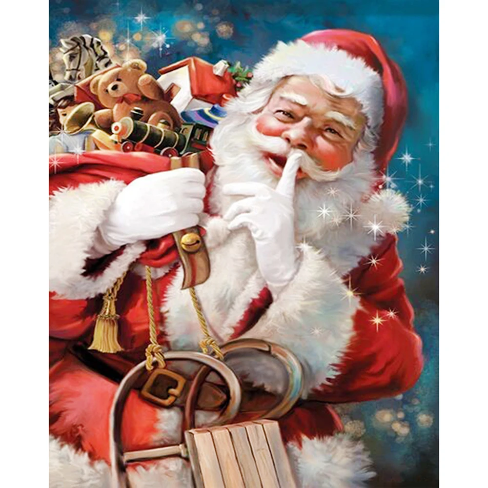 Full square 5D DIY diamond painting &quotSanta Claus&quot crystal embroidery cross stitch needle mosaic decoration gift | Дом и сад