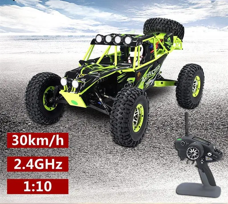 10428 1/10 2,4G 4WD RC монстр гусеничный ру автомобиль электрический альпинистский Автомобиль Дистанционное управление игрушки, светодиодные лампы скорость 30 км/ч