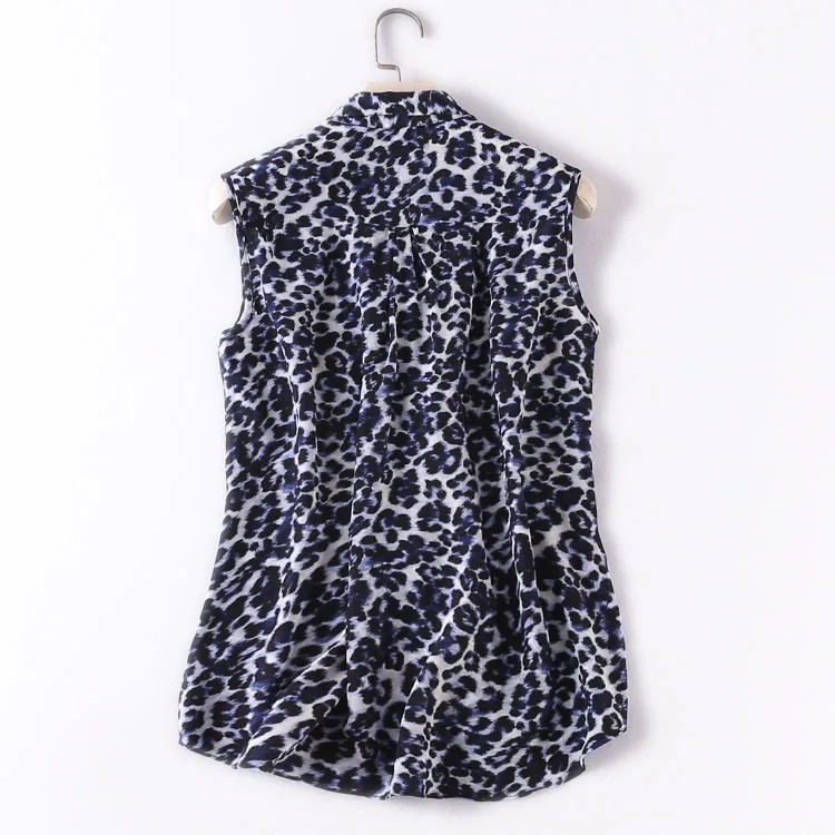 Женская Летняя шелковая блузка без рукавов с v-образным вырезом офисная одежда