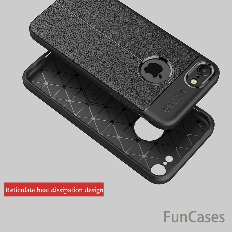 Роскошные противоударный Мягкие TPU Чехлы для iPhone 7 брендовые кожаные мобильный