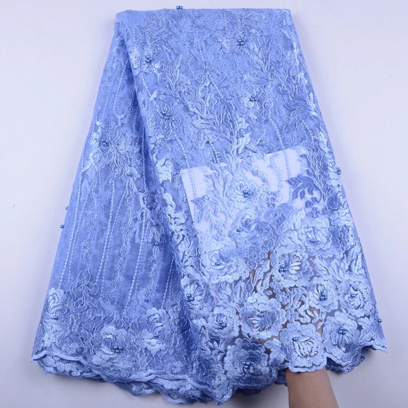 

African lace fabric 2018high quality Embroidered lace fabric Wholesale french tulle lace fabric for african dress A1373