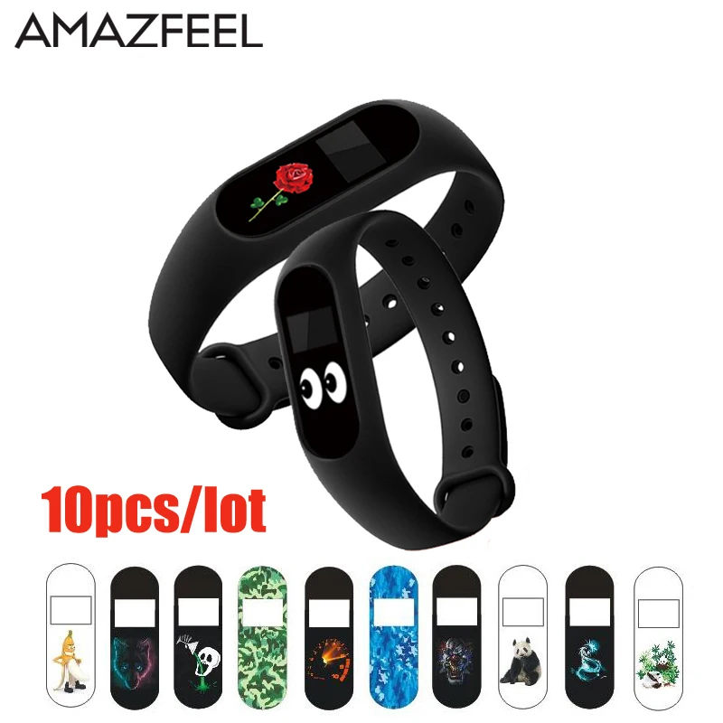 Amazfeel 10 шт./лот mi band 2 Защитная пленка для экрана для Xiaomi mi Band 2 браслет Цветной mi band 2 Защитная пленка для экрана