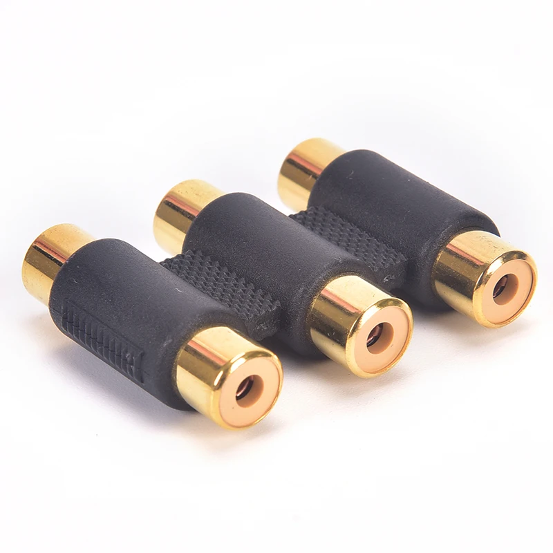 1 шт. 3 Rca Phono к гнездовой разъем/муфта гнездо Соединительный удлинитель адаптер x RCA