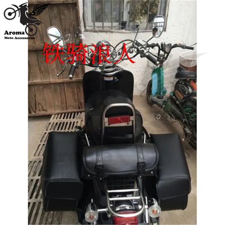 Черные седельные сумки для автомобиля и мотоцикла сумка крейсера инструментов