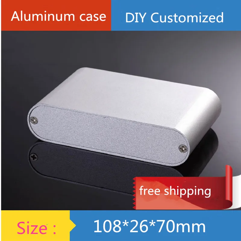 DIY AMP case 108*26*70 мм алюминиевый усилитель ЦАП шасси Инструмент Корпус корпуса