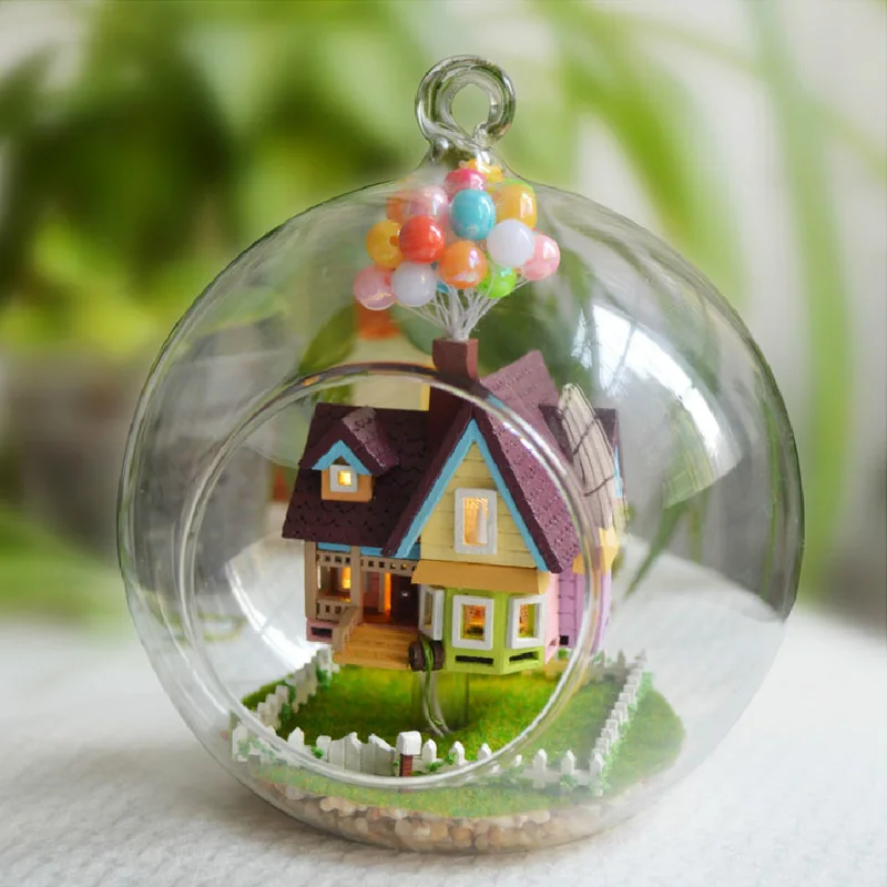 Кукольный домик DIY стеклянный шар деревянные кукольные домики ручной работы