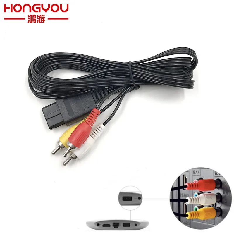 Av кабель для n64/NGC/SNES av nintendo 60 snes gamecube AV RCA аудио/видео ТВ композитный кабель|cable