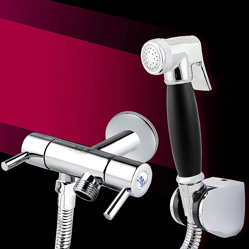 Медный пистолет распылитель давления в два унитаза патрубок для биде угловой