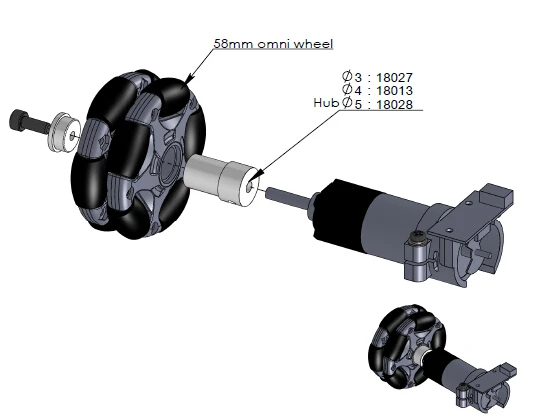 Универсальная нейлоновая всенаправленная шина 58 мм для Arduino сделай сам умный