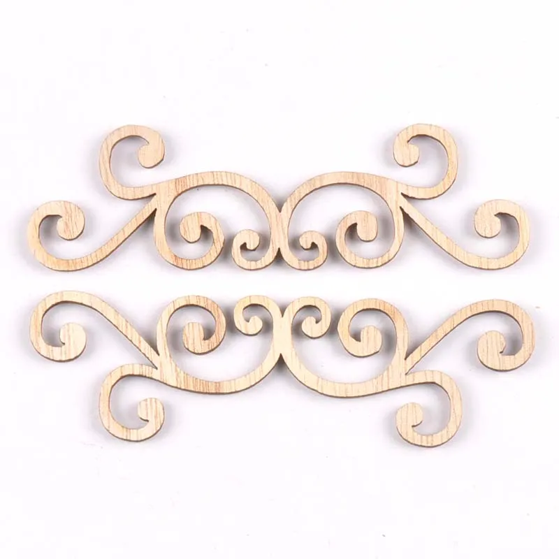 8 шт Цветочный Узор Деревянные ломтики поделки своими руками и Скрапбукинг