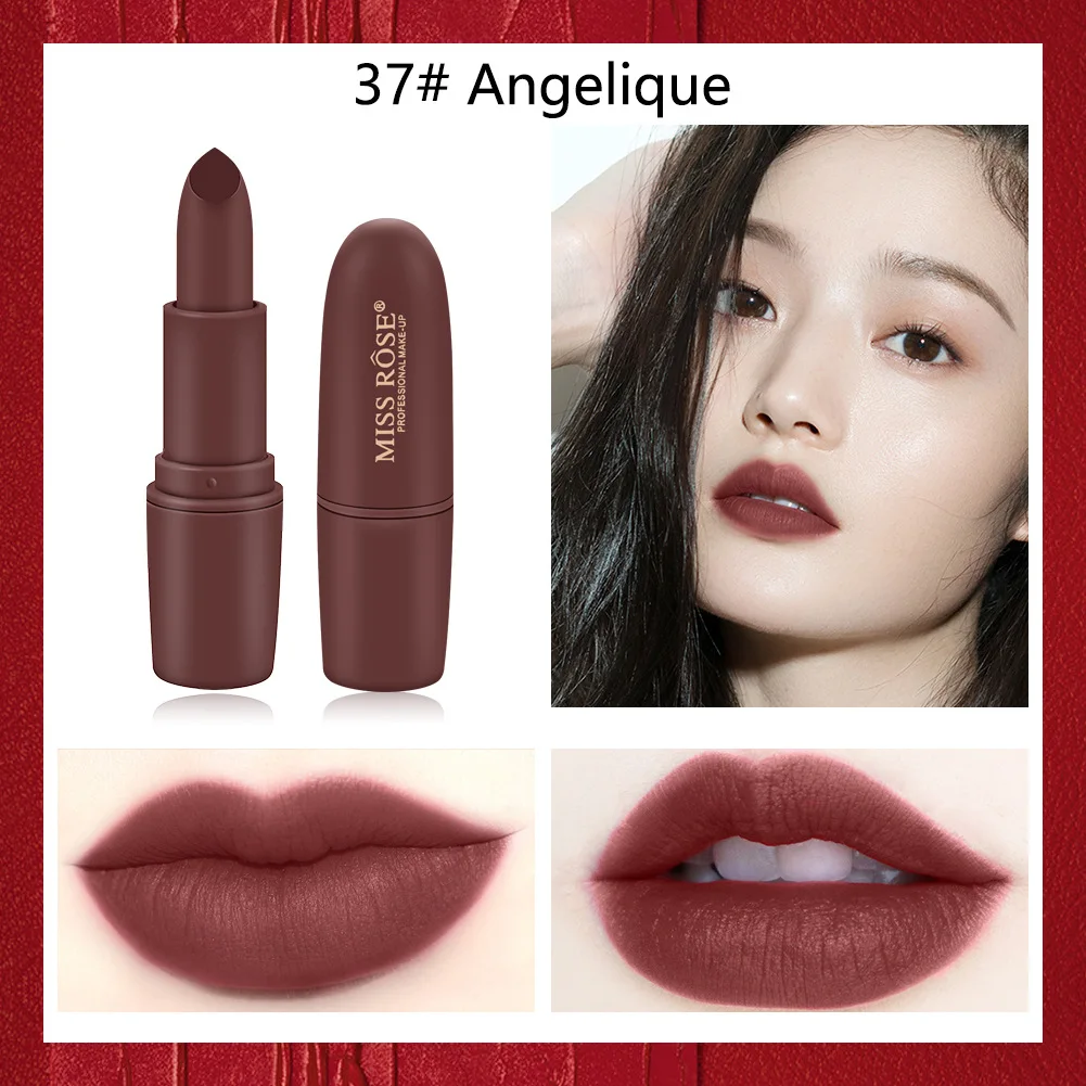 32 Mimosa# MISS ROSE Brick Red губная помада в виде пули матовая помада легко носить стойкая красная Фирменная помада, Макияж сексуальная помада для губ