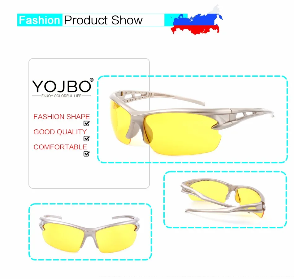 YOJBO, очки ночного видения, мужские солнцезащитные очки для вождения, компьютерные игровые желтые очки, анти-синий светильник, блокирующие очки, UV400 Ray