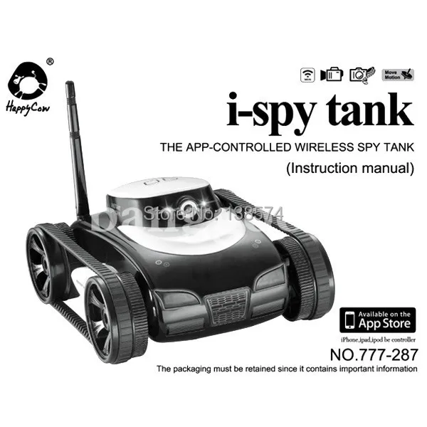 

I-Spy Tank Espion Camera WiFi Iphone Ipad Ipod Samsung IOS Android Apple
