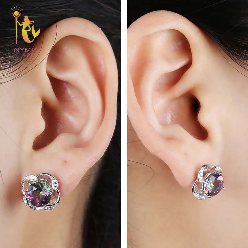 Женские серьги из серебра 925 пробы с мистик топазом|earrings for|earrings for womenearrings women |