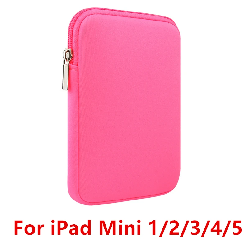 Rose Red 1 Чехол-вкладыш для планшета, сумка для нового iPad 9,7 дюймов, мягкий чехол для планшета, чехол для iPad Air 2/1 Pro 9,7, сумка Funda для iPad Mini - Цвет: Rose Red 1