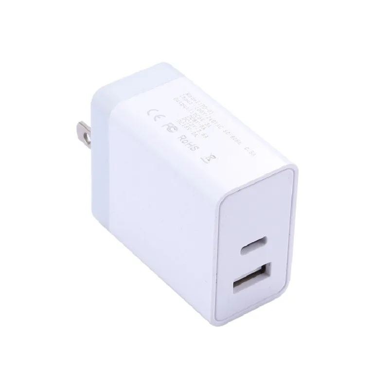 Зарядное устройство сетевое с 2 портами USB Type-C и поддержкой быстрой зарядки 30 Вт |