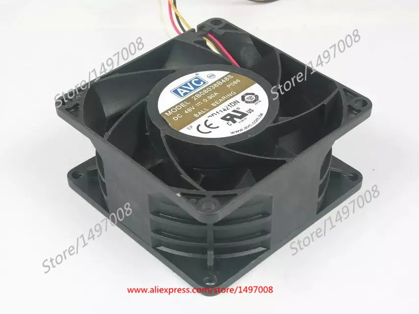 AVC 2B08038B48S P086 DC 48V 0.90A 80x80x38mm вентилятор охлаждения сервера|square fan|server fan48v dc fan |