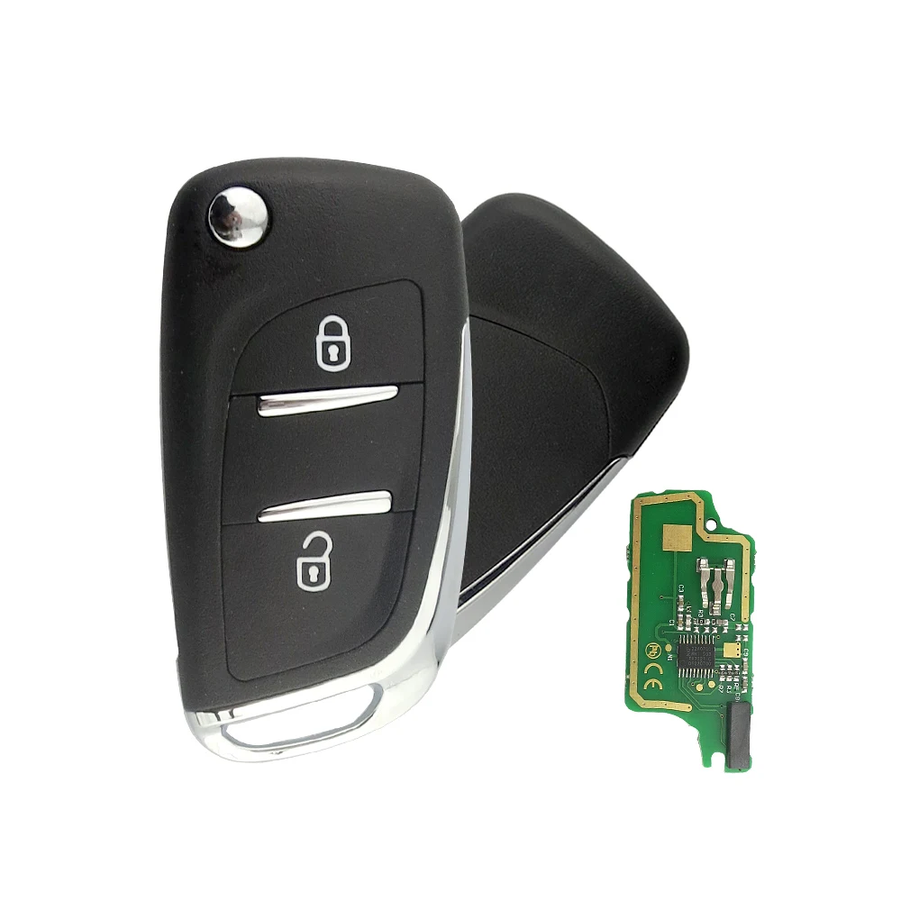 2 кнопки модифицированный Флип Полный дистанционный ключ 433 МГц ID46 PCF7961 чип для