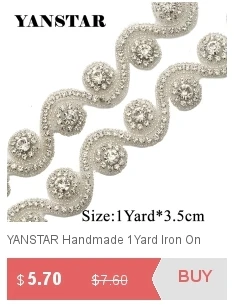 YANSTAR 2 шт. Strass Hotf ручной работы Свадебная Роза для рукоделия золотые хрустальные аппликации со стразами патч для свадебного платья пояс аксессуар YS853