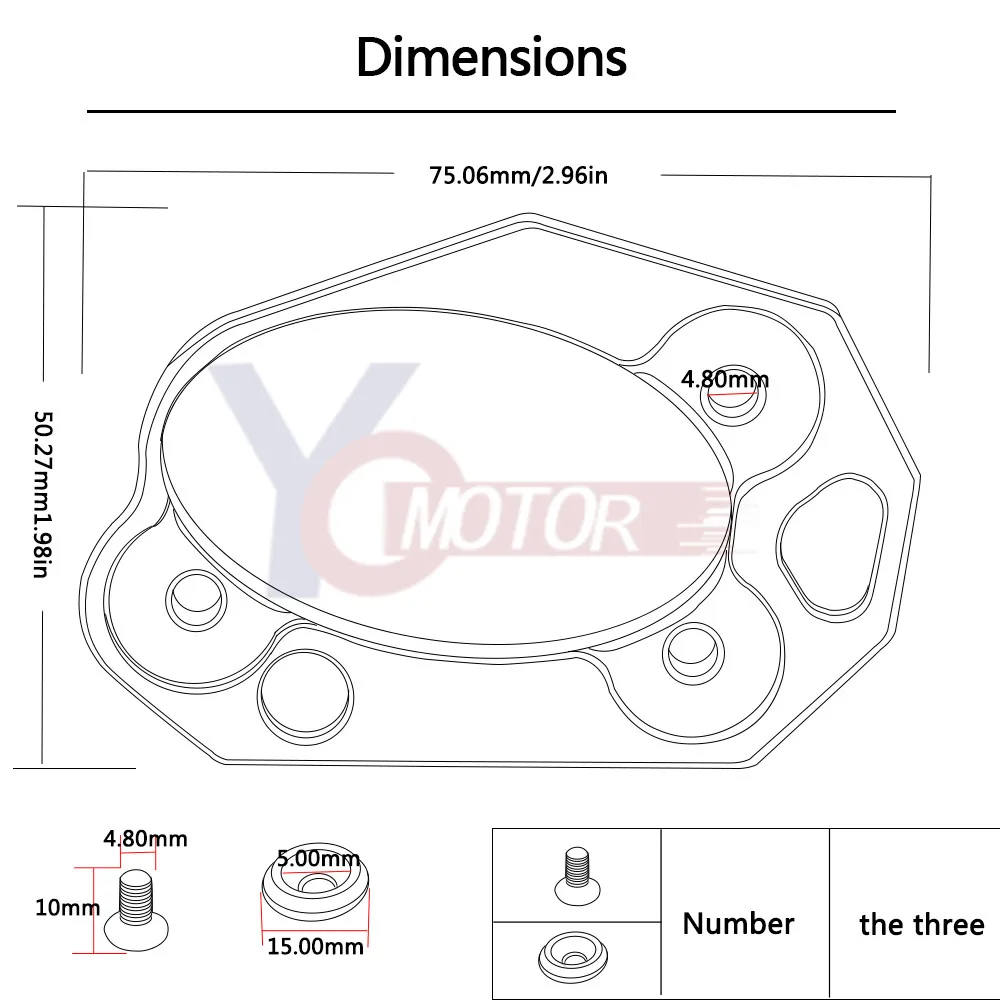 CNC алюминиевая боковая подставка для мотоцикла увеличенная пластина подножка