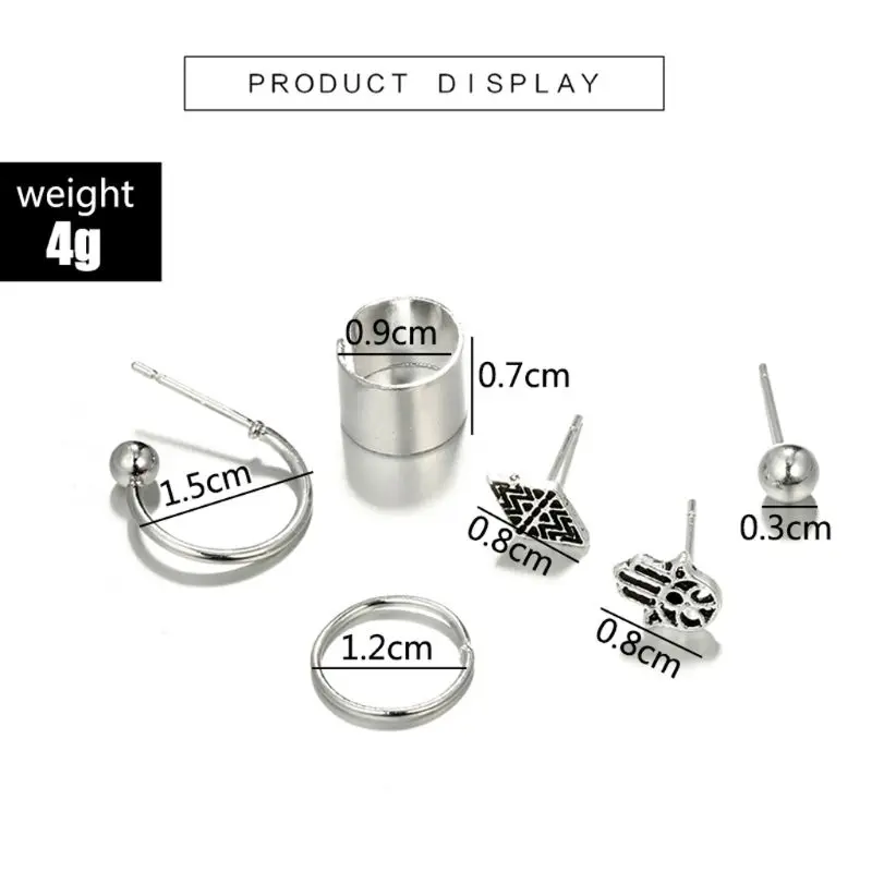 Горячая Кафф сережки античное серебро с покрытием из нержавеющей стали подвеска