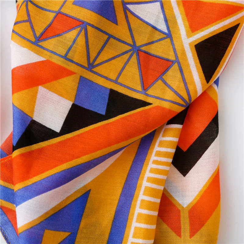 Новинка 2019 лидер продаж женские модные шарфы хиджаб с геометрическим узором и