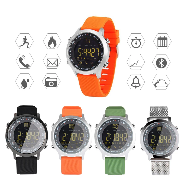 

Smart Fitness Wristband EX18 Sport Calories Distance Recorder Bluetooth Smartwatch Remote Camera Sleep Monitor Alarm Clock