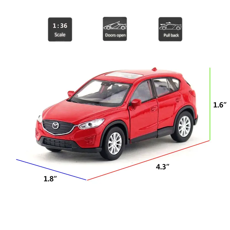 HOMMAT моделирования 1:36 Масштаб Mazda CX 5 внедорожный внедорожник модели автомобиля