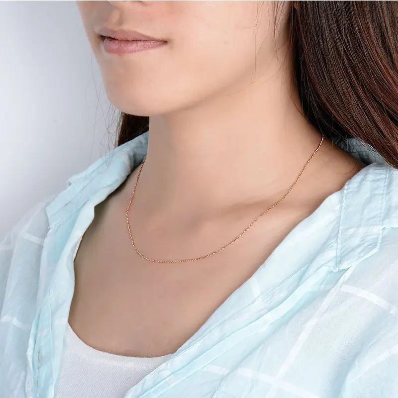 Цепочка из розового золота 18 К/750 пробы около 45 см|necklace necklace|necklace in boxnecklace elegant |