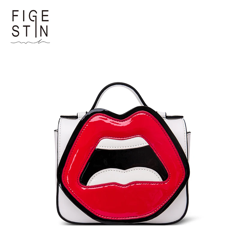FIGESTIN женские сумки через плечо из ПУ кожи Черный Белый Мини Топ-ручка сумка
