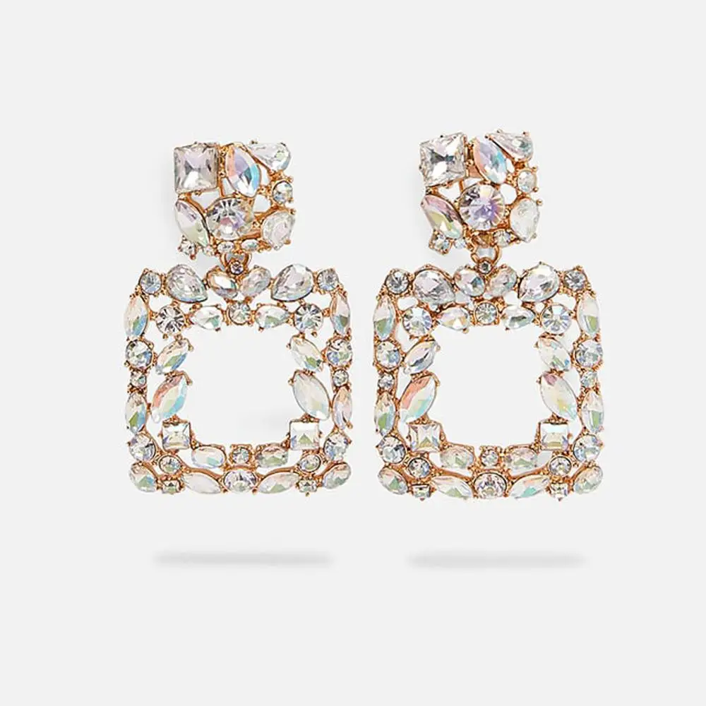 Girlgo Ins красные бусы серьги-капли ZA для женщин Акриловые Модные Висячие массивные серьги ювелирные изделия Свадебные подарки - Окраска металла: 25