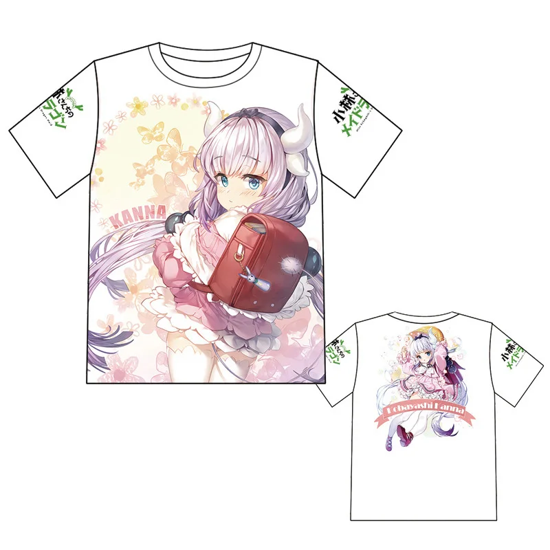Kobayashi san Chi no Maid Dragon Kanna Tohru Lucoa футболка Косплей Костюм Мисс Кобаяши Дракон Мужская и женская футболка повседневные футболки