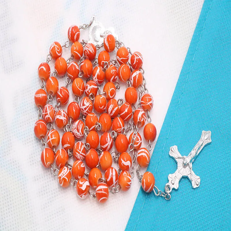 8 мм Круглый жемчужный цвет Римский крест и святое место украшения религиозная