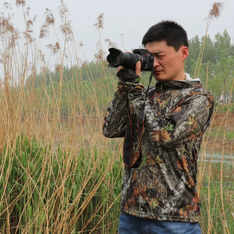 Хлопковая дышащая Bionic камуфляжная футболка топы для мужчин и женщин охоты