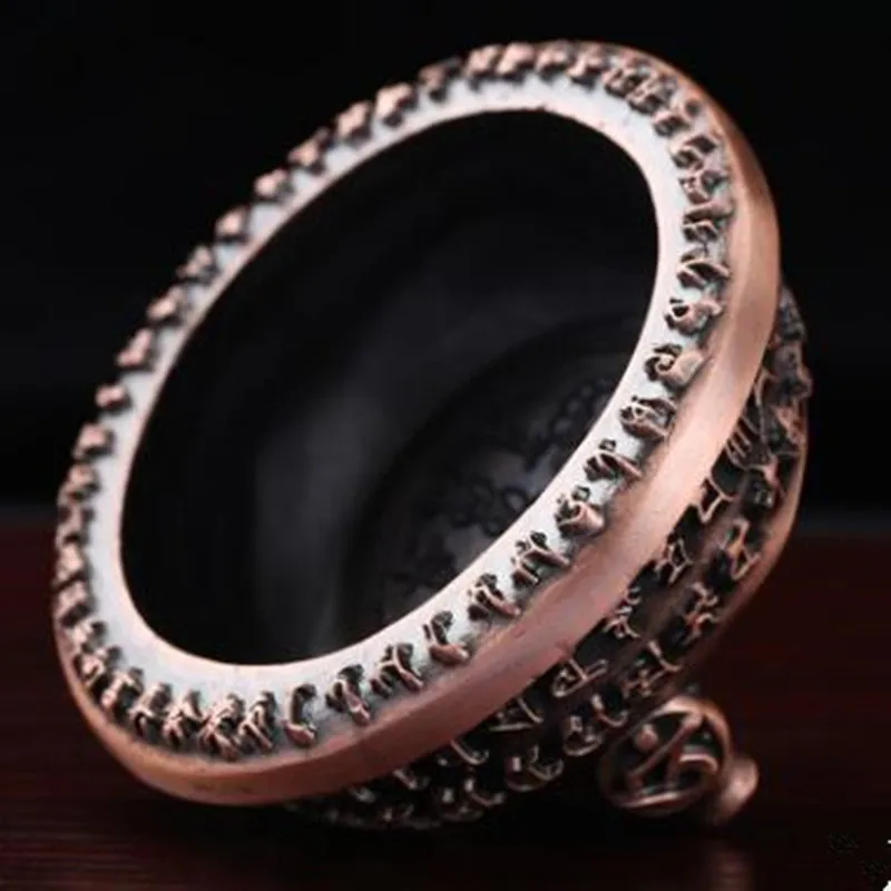 Курильница Будда из медного сплава для дискового огня курильницы мантра круглая