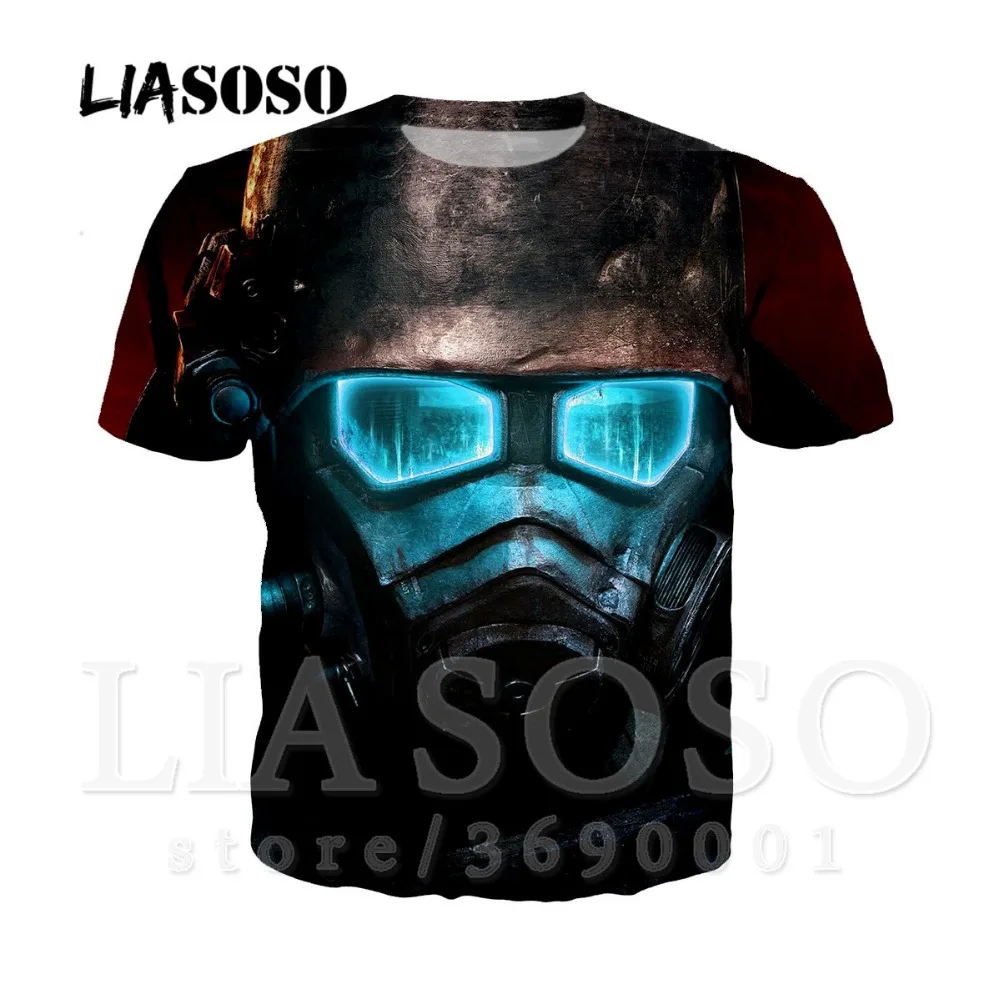 LIASOSO 3D принт для женщин и мужчин новая игра Fallout 4 Drink футболка Летняя Повседневный