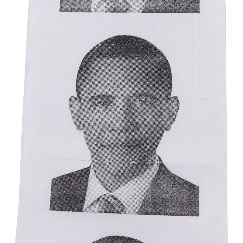 Забавная печатная туалетная бумага 1 рулон Obama Tissue Гостиная Ванная комната Новинка Туалетная бумага подарок