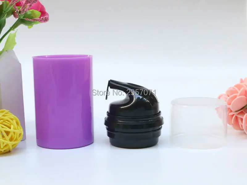 Высокое качество PP 50 мл безвоздушные бутылки Пустой Фиолетовый вакуумный насос