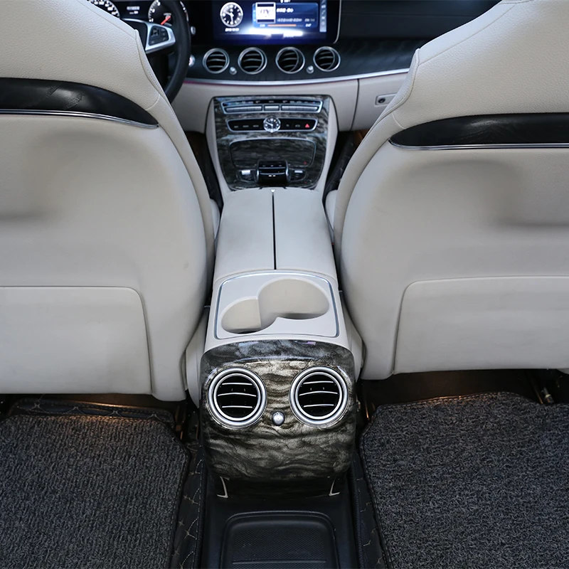 2 шт. Мрамор Цвет ABS хромированный задний Кондиционер Vent Накладка для Mercedes Benz W213 E Class- автомобильные аксессуары