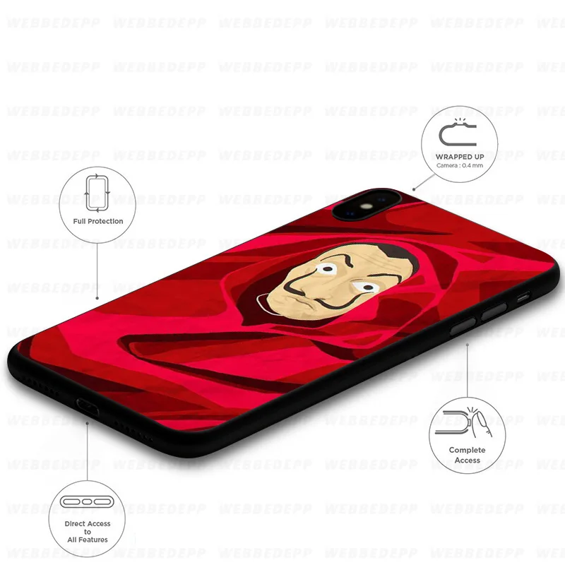 Мягкий силиконовый чехол WEBBEDEPP Money Heist La Casa De Papel для iPhone 11 Pro Xr Xs Max X или 10 8 7 6 6S Plus 5 5S