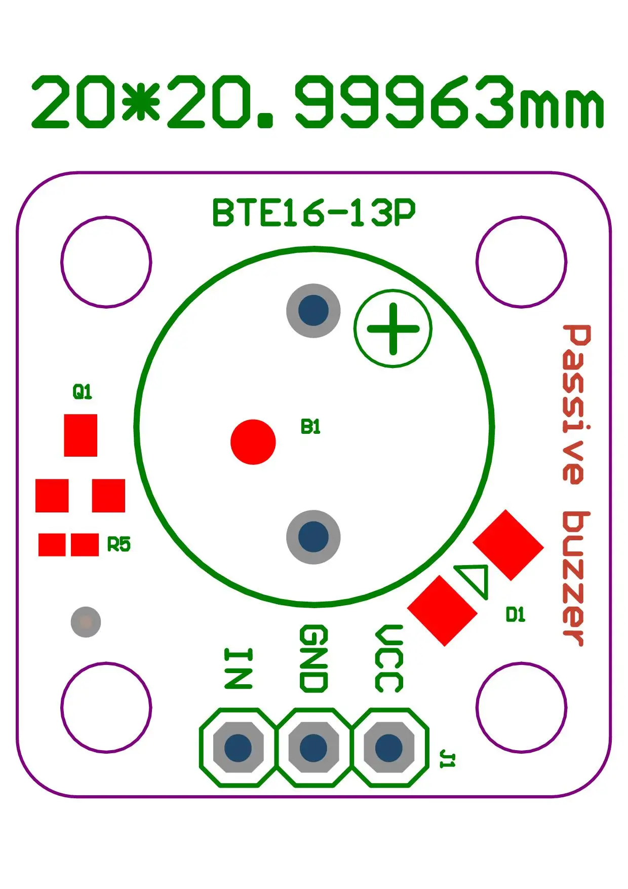 Звуковая сигнализация новой версии для Arduino bte16-13P