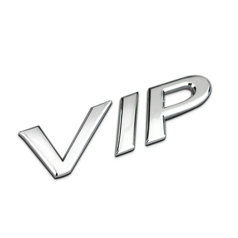 VIP Для Toyota Fortuner автомобильные аксессуары буквы капот эмблема серебряное хромирование логотип 3D наклейка из нержавеющей стали тонкий VIP - Название цвета: VIP