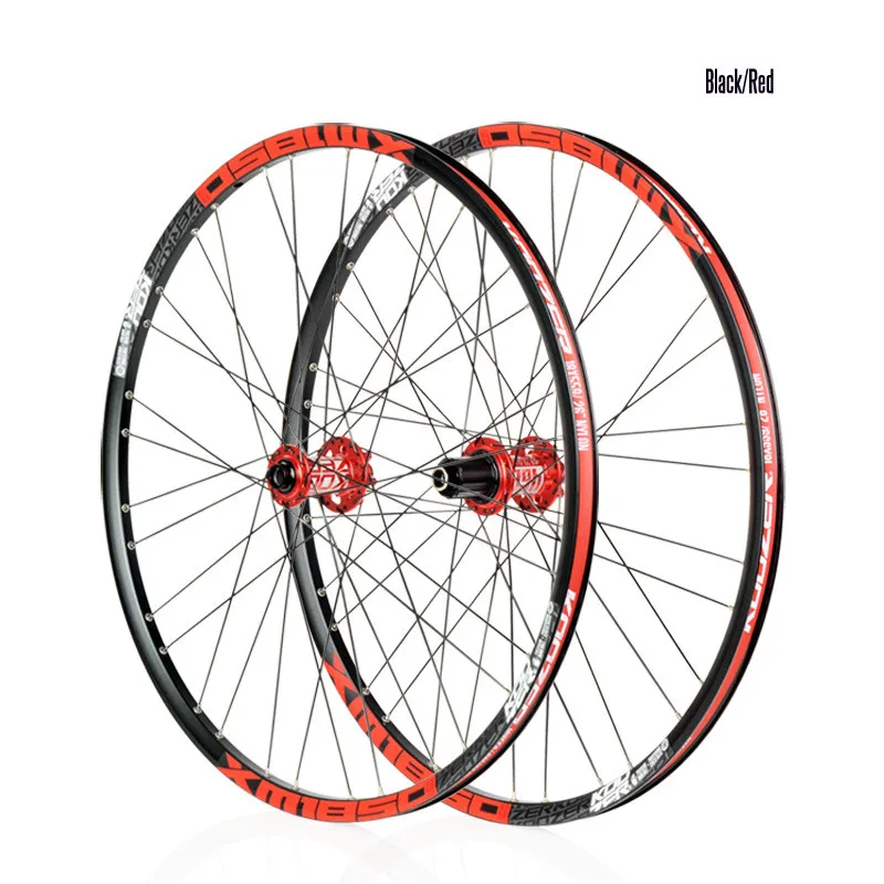 26inch black red Koozer MTB комплект велосипедных колес для горного велосипеда 26/27. 5 дюймов Сверхлегкий 72 кольца быстроразъемный через ось 4 подшипника XD - Цвет: 26inch black red