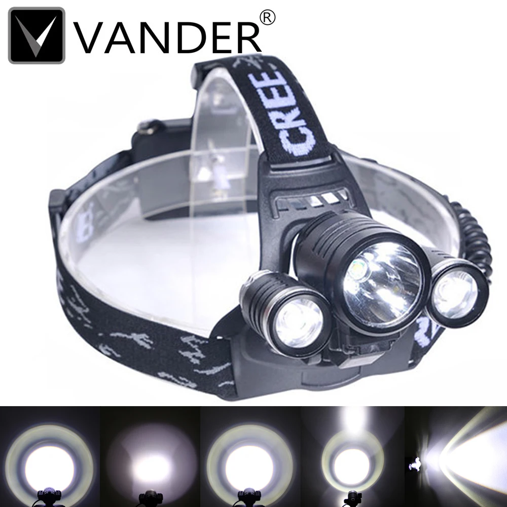 XPE R2 Q5 светодиодные фары 3T6 Глава фонарик факел CREE XML-T6 фара Водонепроницаемый