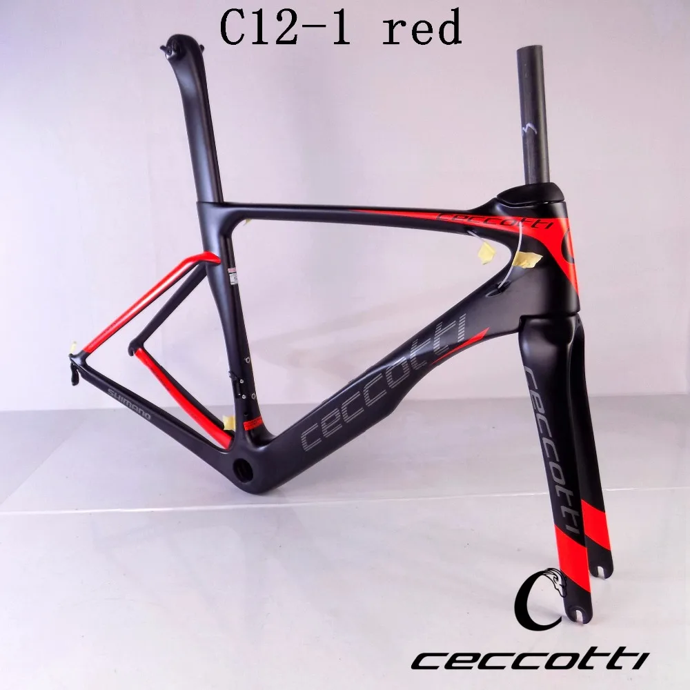 2018 новая рама для велосипеда карбоновый дорожный велосипед Ceccotti c12-1red/белый T1000